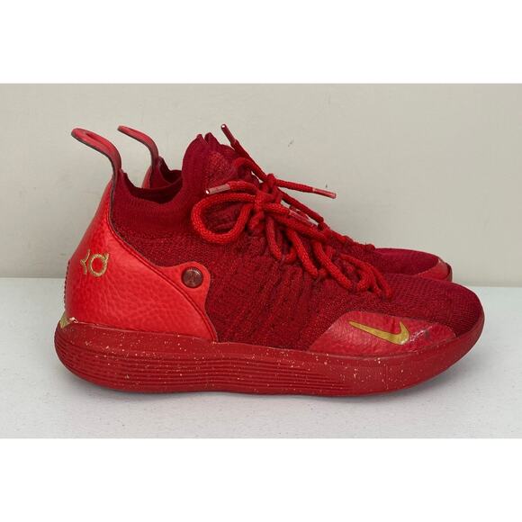 Nike KD iD XI 11 red mesh mid athletic basketball sneakers shoes AT8632-993, 8 main image 8